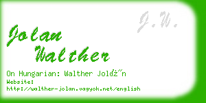 jolan walther business card